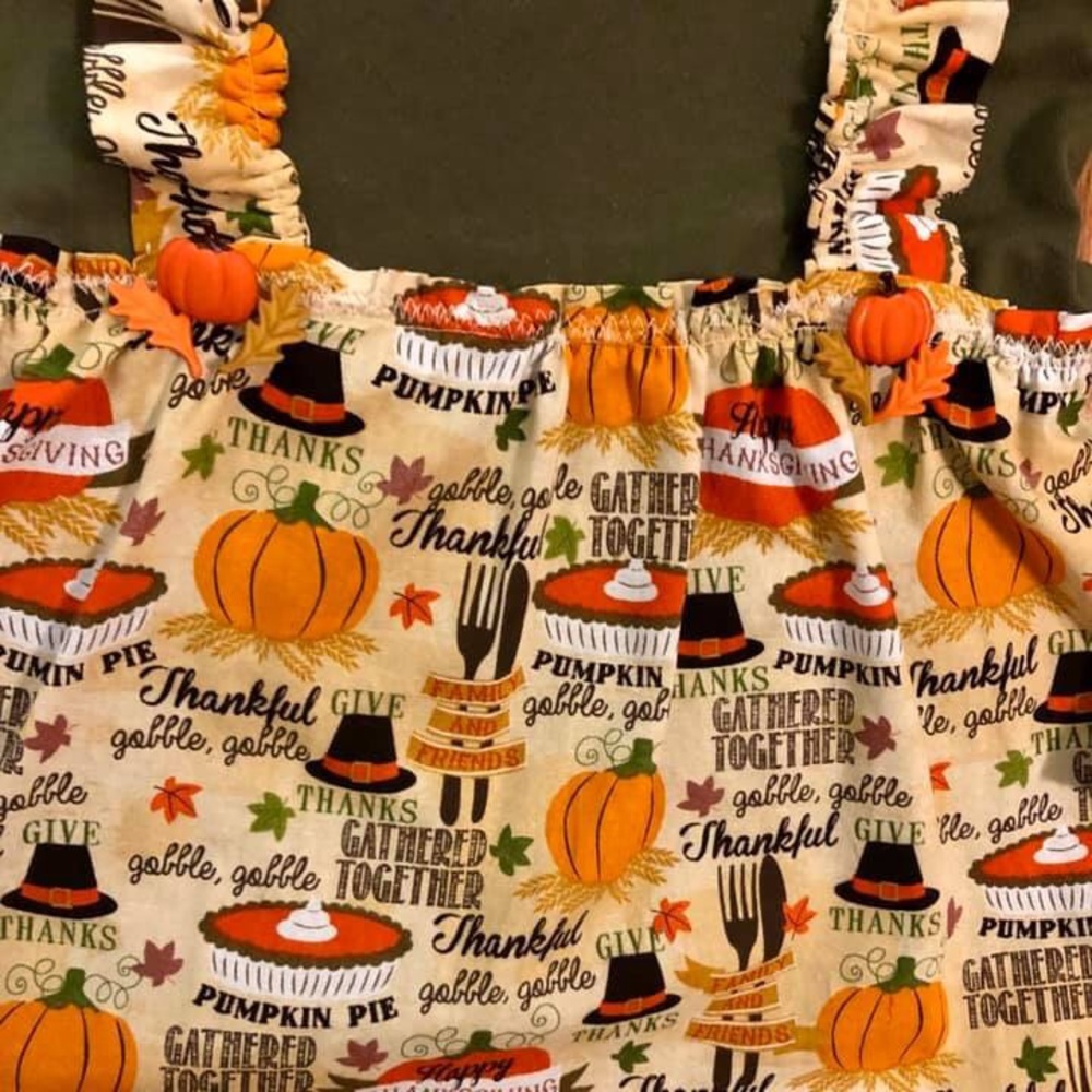 🥧 Thanksgiving Holiday Toddler Girl Outfit🍁 - Picture 3 of 8